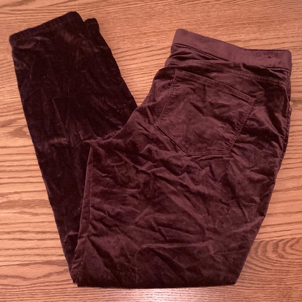 Lee velvet dream leggings Sz 16 Maroon